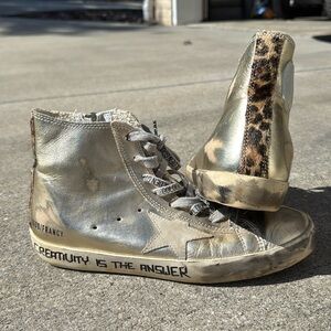 Gently Worn Golden Goose zip up high top